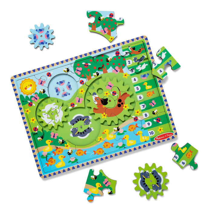 Animal Chase I-Spy Wooden Gear Puzzle K4