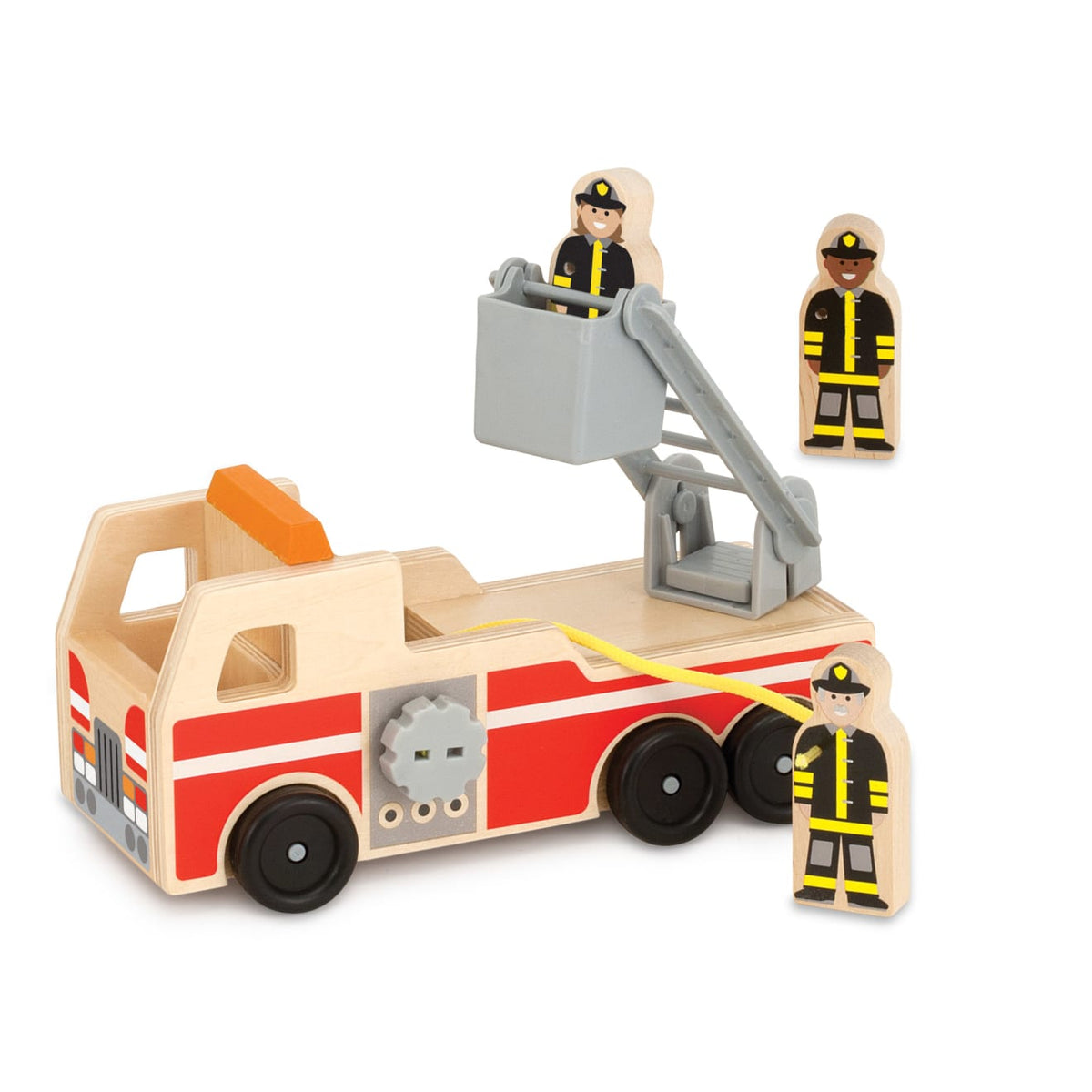 Classic Wooden Fire Truck Play Set F1
