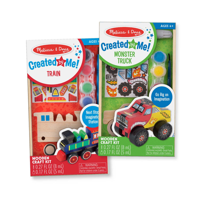 Created by Me!™ Vehicles Craft Kit 2-Pack: Monster Truck, Train O6