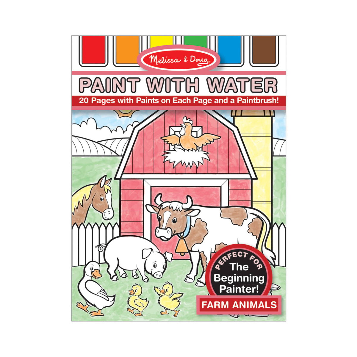 Farm Animals Paint with Water Kids' Art Pad X0