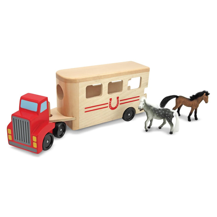 Horse Carrier Wooden Vehicles Play Set W4