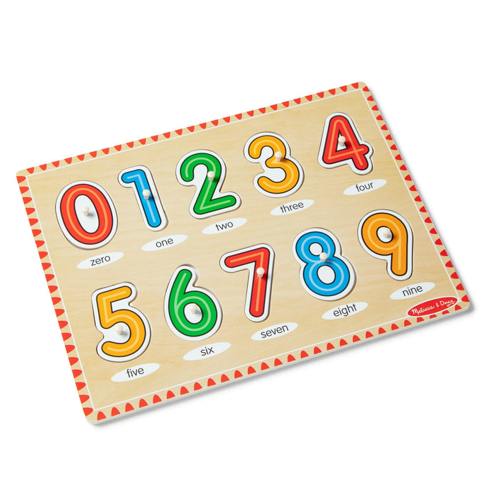 Lift & See Numbers Peg Puzzle - 10 Pieces M9