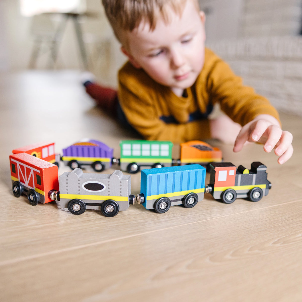 Magnetic Wooden Train Cars W5