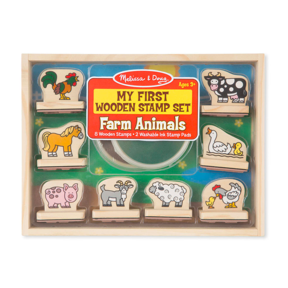 My First Wooden Stamp Set - Farm Animals A0