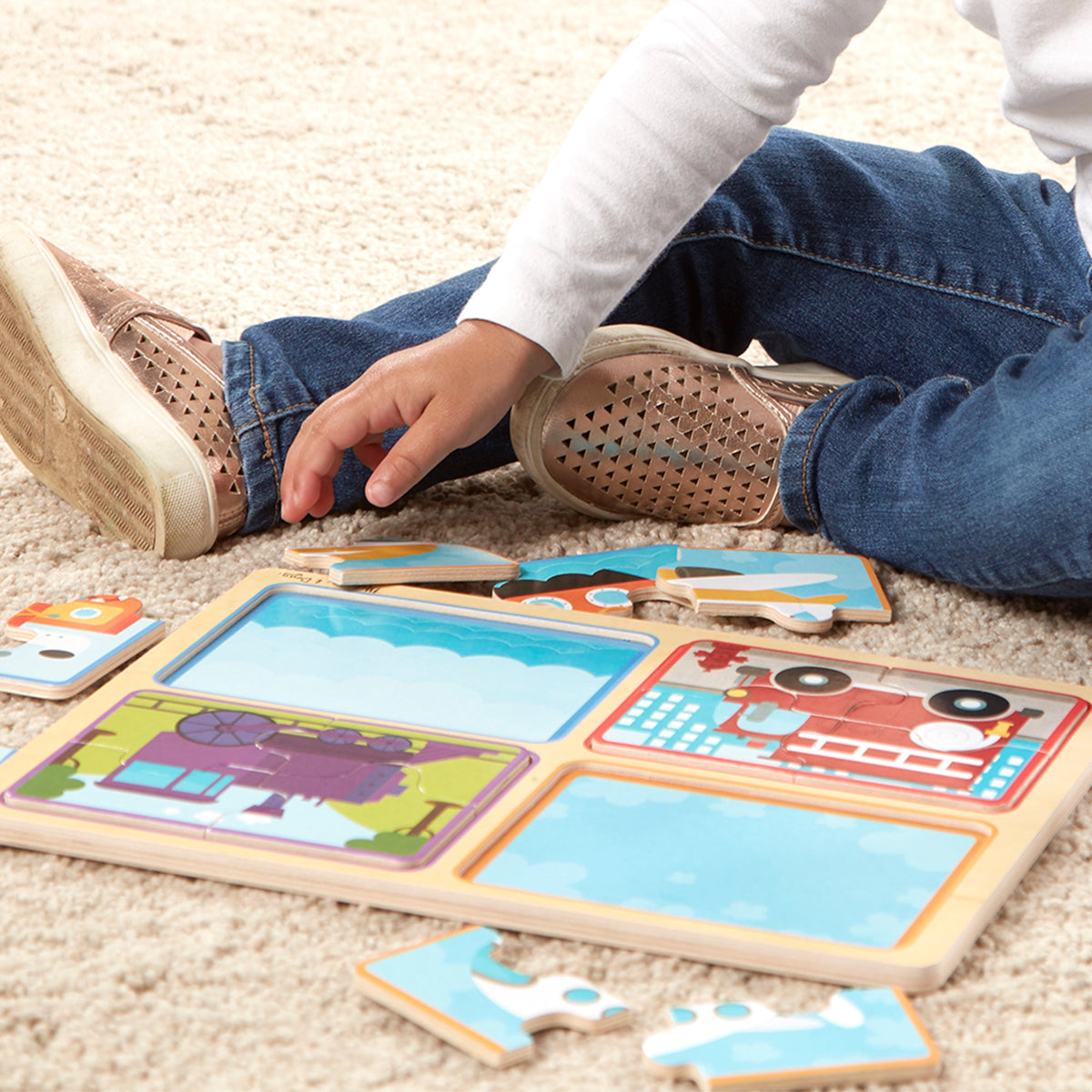 Natural Play Wooden Puzzle: Ready, Set, Go C1