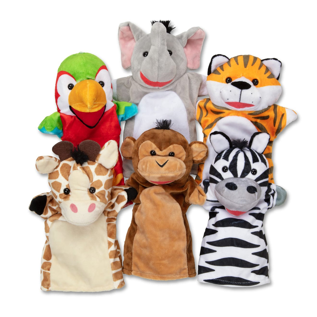 Safari Buddies Hand Puppets X2
