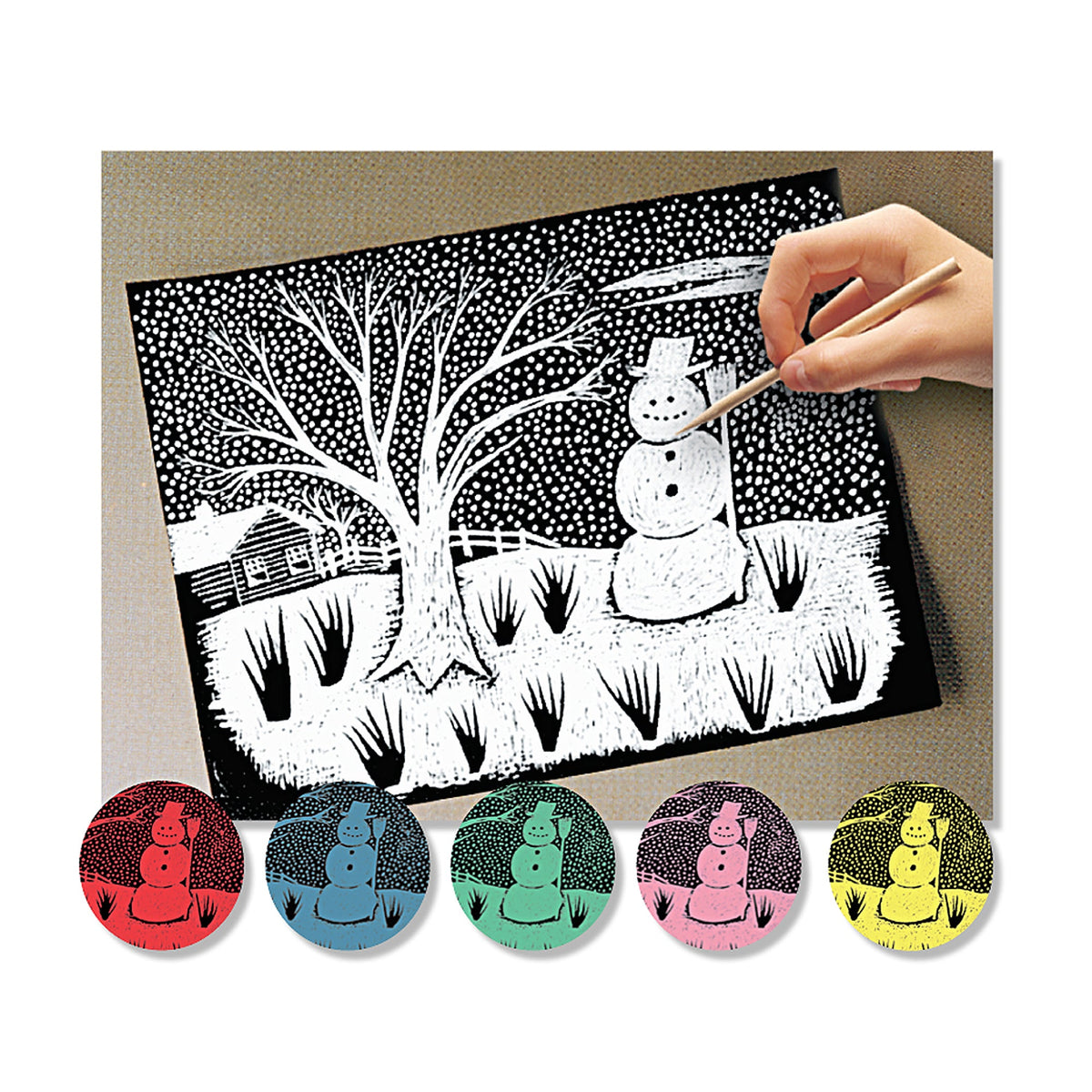 Scratch Art Paper - Solid Color Assortment (60 sheets) Z1