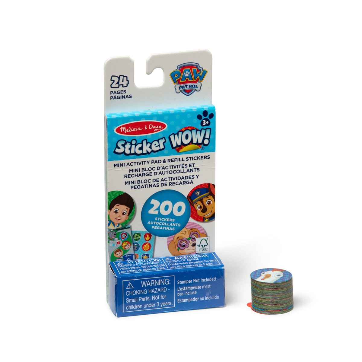 Sticker WOW!® Mini Activity Pad & Refill Stickers - PAW Patrol (200+ Stickers, Stamper Not Included) K9