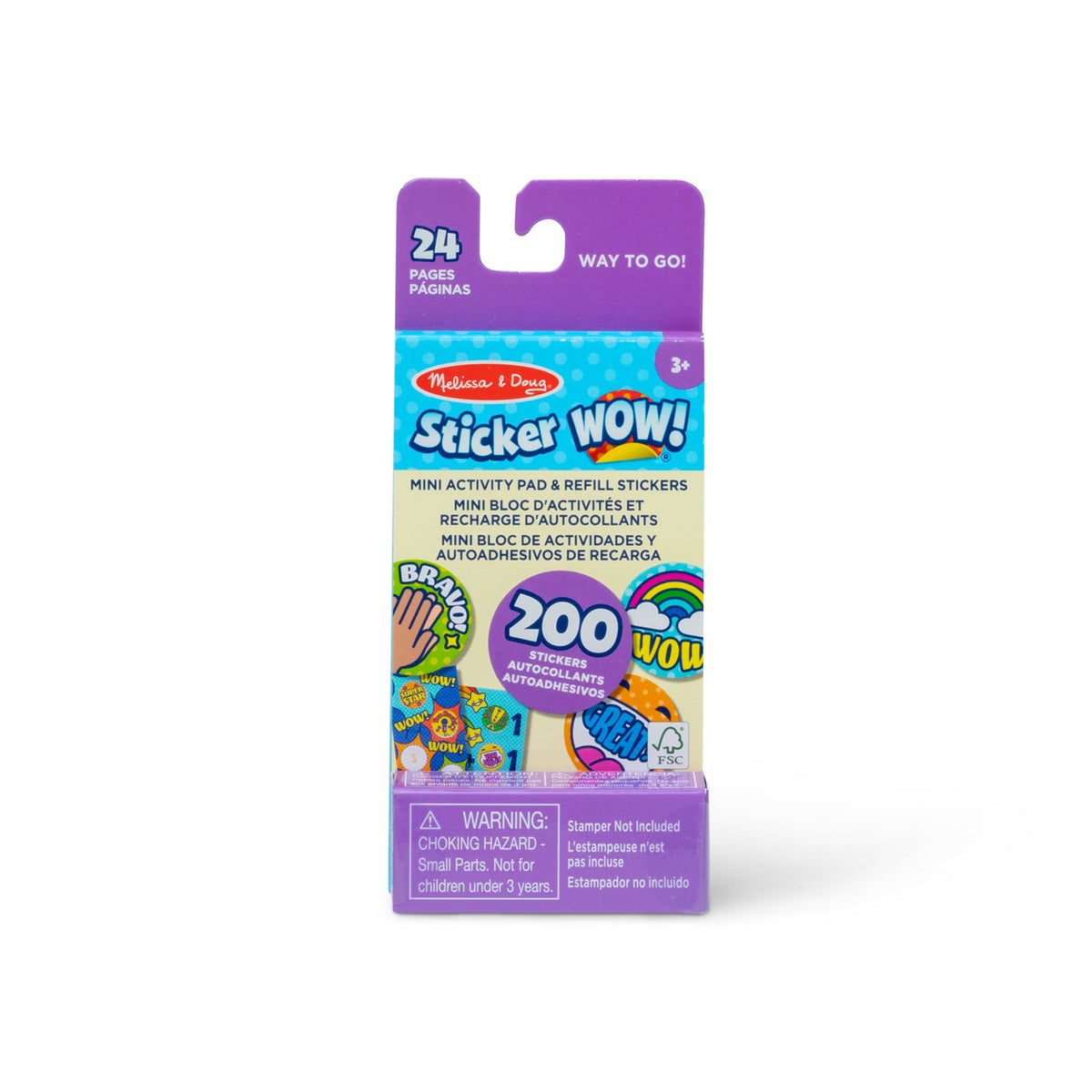 Sticker WOW!® Mini Activity Pad & Refill Stickers - Way to Go! (200+ Stickers, Stamper Not Included) D9