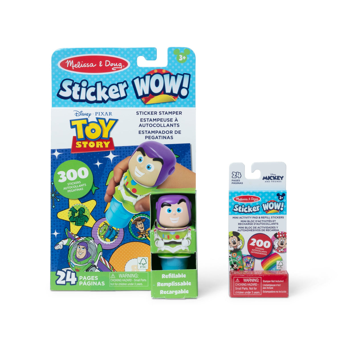 Sticker WOW!™ Disney Toy Story Buzz Lightyear Bundle: Activity Pad & Sticker Stamper + Mini Activity Pad and 200 Refill Stickers E9