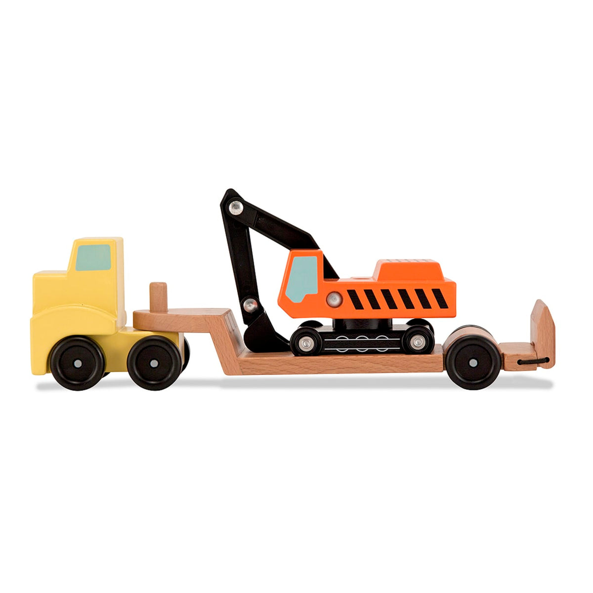 Trailer & Excavator Wooden Vehicles Play Set S9