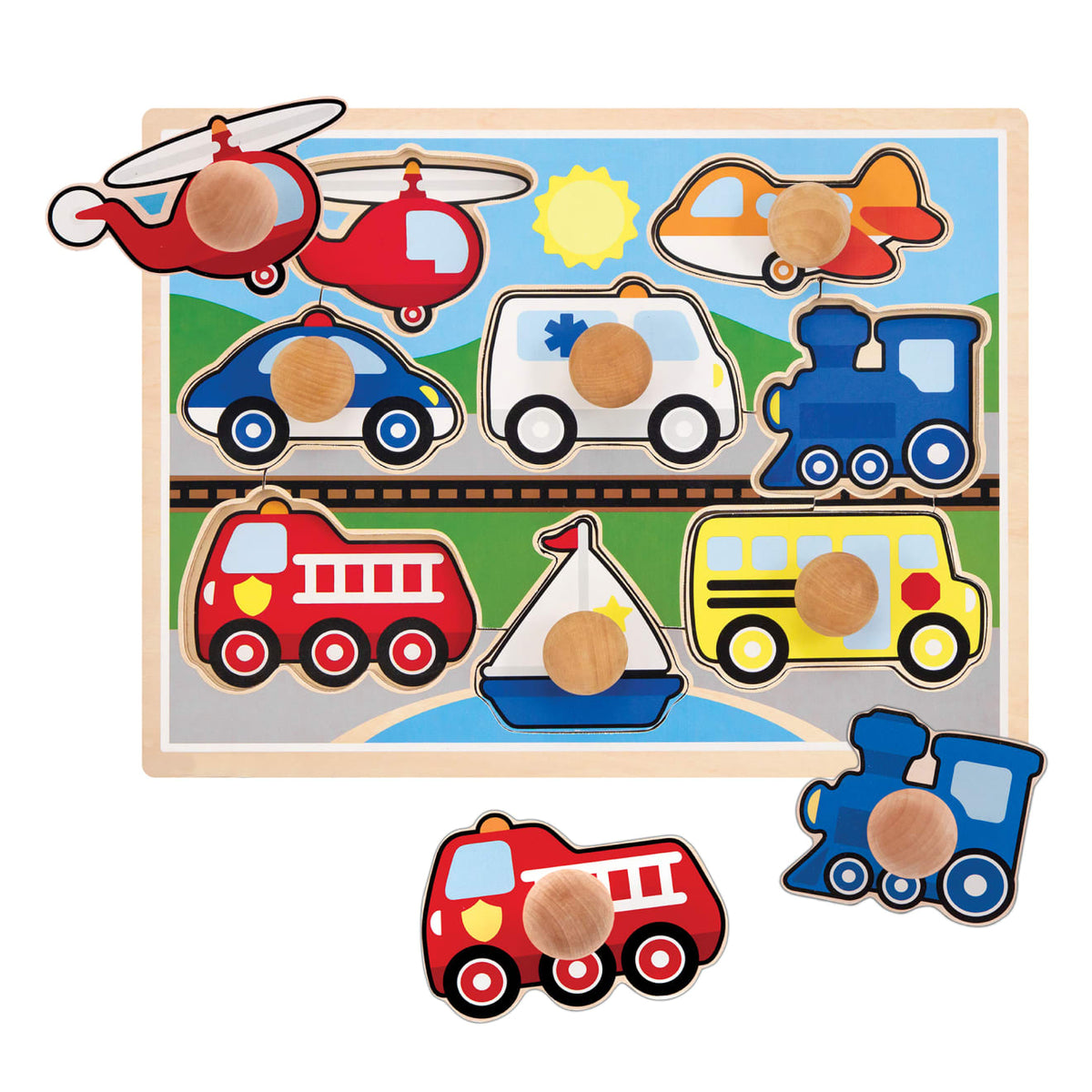 Vehicles Jumbo Knob Puzzle - 8 pieces V0