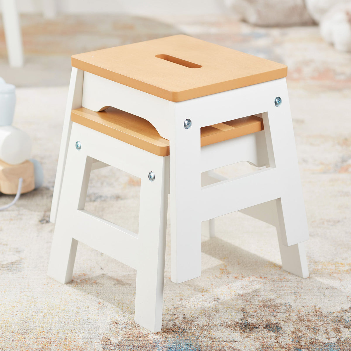 Wooden Stools – Set of 2 I9