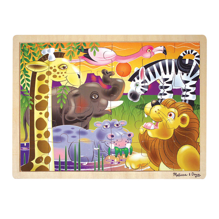 African Plains Wooden Jigsaw Puzzle - 24 Pieces F3