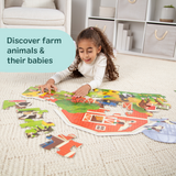 Busy Barn Shaped Floor Puzzle - 32 Pieces I4