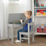Child's Lift-Top Desk & Chair - Gray F2