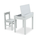 Child's Lift-Top Desk & Chair - Gray L1