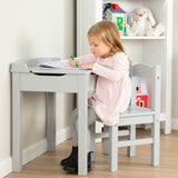 Child's Lift-Top Desk & Chair - Gray L1