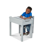 Child's Lift-Top Desk & Chair - Gray L1