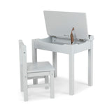 Child's Lift-Top Desk & Chair - Gray L1