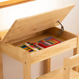 Child's Lift-Top Desk & Chair - Honey B4