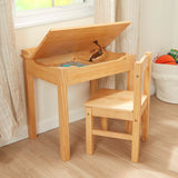 Child's Lift-Top Desk & Chair - Honey S3