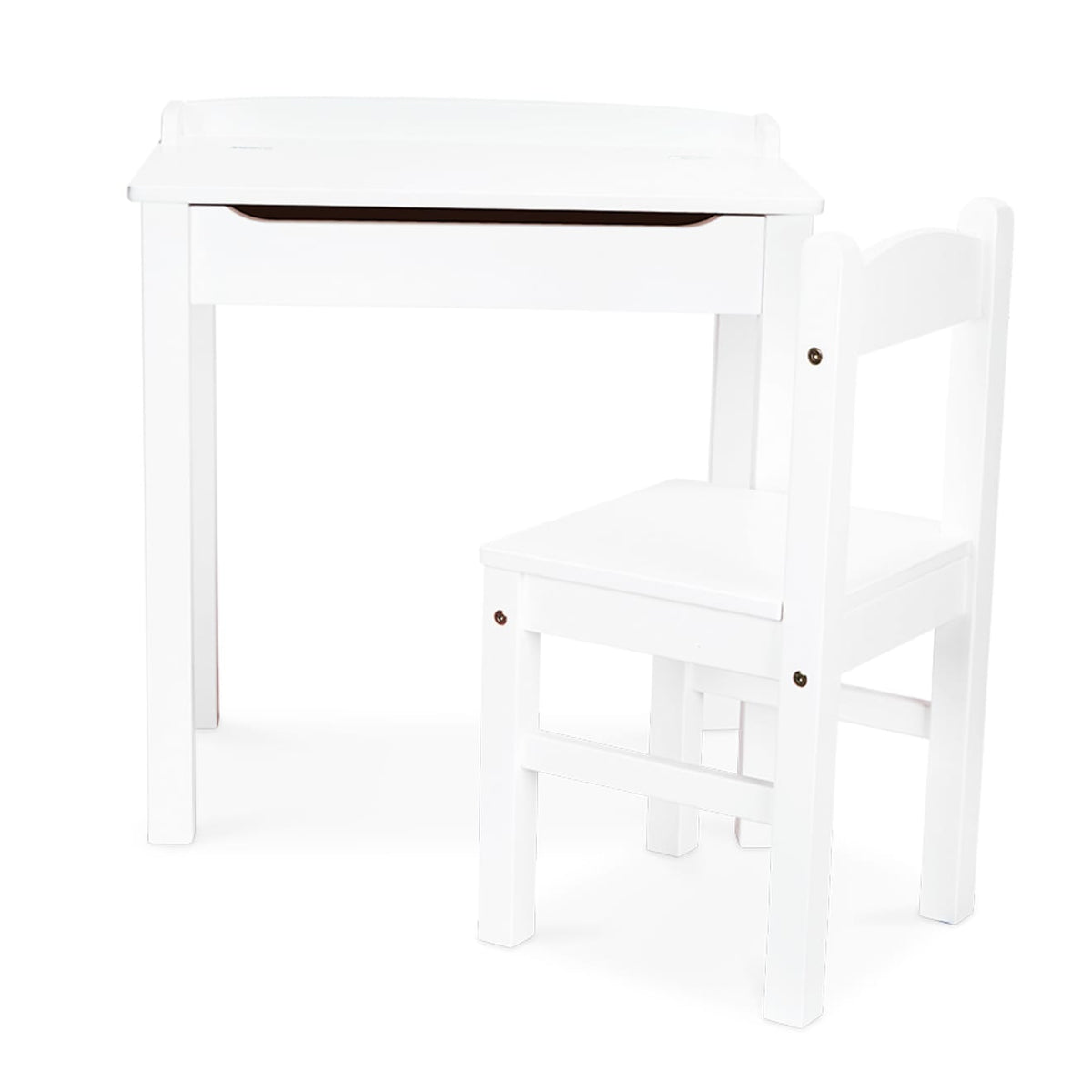 Child's Lift-Top Desk & Chair - White Z9
