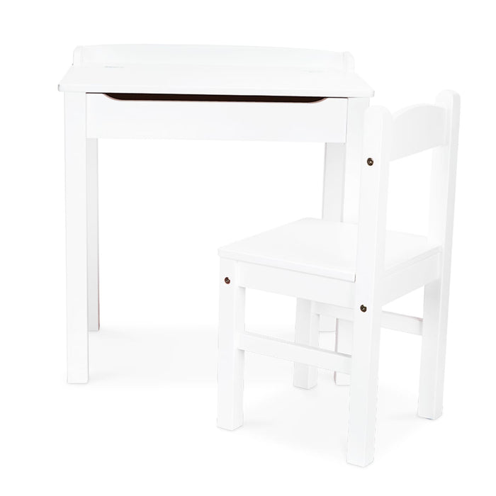 Child's Lift-Top Desk & Chair - White Z9