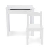 Child's Lift-Top Desk & Chair - White Z9