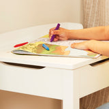Child's Lift-Top Desk & Chair - White Z9