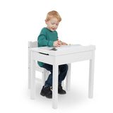Child's Lift-Top Desk & Chair - White Z9