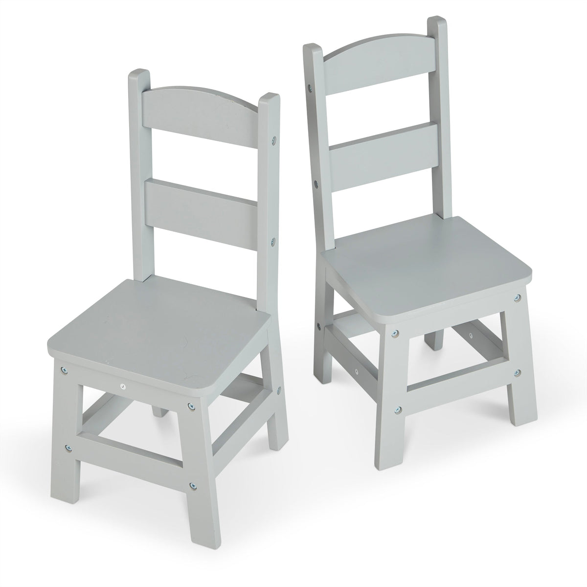 Child’s Wooden Chair Pair – Gray M0