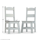 Child’s Wooden Chair Pair – Gray M0