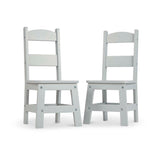 Child’s Wooden Chair Pair – Gray V8