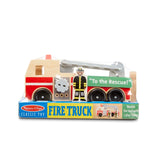 Classic Wooden Fire Truck Play Set F1