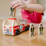 Classic Wooden Fire Truck Play Set F1
