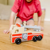 Classic Wooden Fire Truck Play Set F1