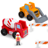 Classic Wooden Toy Construction Vehicle Set D0