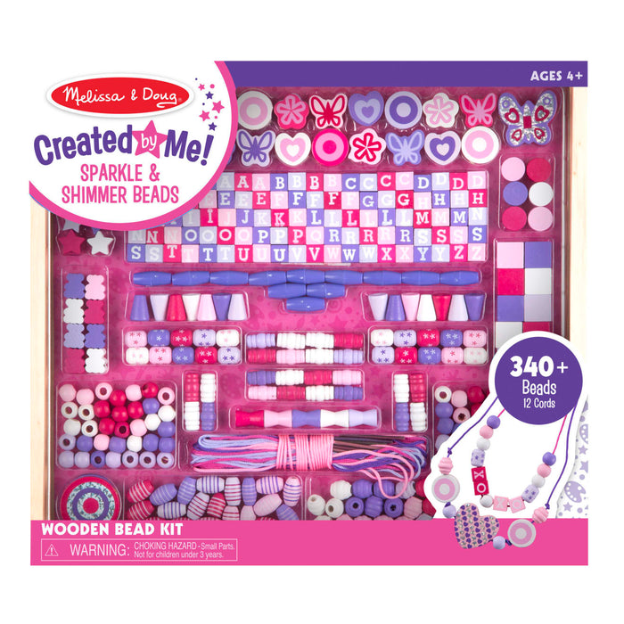 Created by Me! Sparkle & Shimmer Beads Wooden Bead Kit E2