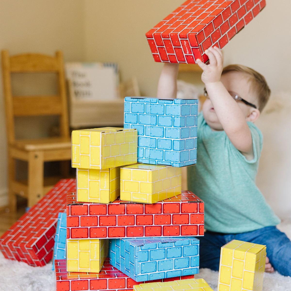Deluxe Jumbo Cardboard Blocks - 40 Pieces W6