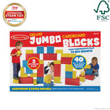 Deluxe Jumbo Cardboard Blocks - 40 Pieces W6