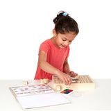 Deluxe Wooden Stamp Set - ABCs 123s A1