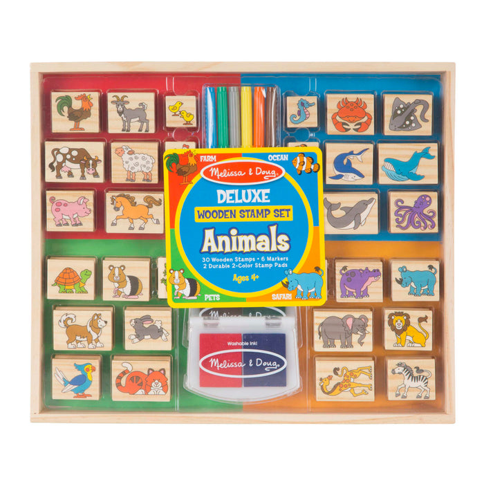 Deluxe Wooden Stamp Set - Animals M9