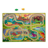 Dinosaur Adventure Tracks Floor Puzzle – 48 Pieces + 2 Wind-Up Dinosaurs E6