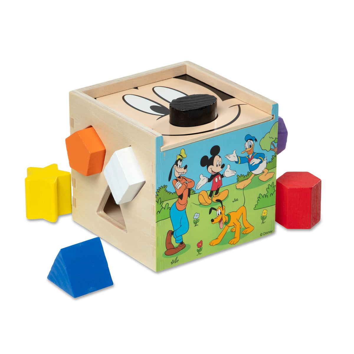Disney Mickey Mouse & Friends Wooden Shape Sorting Cube K6