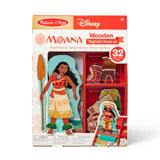 Disney Moana Wooden Magnetic Dress-Up Play Set Q5