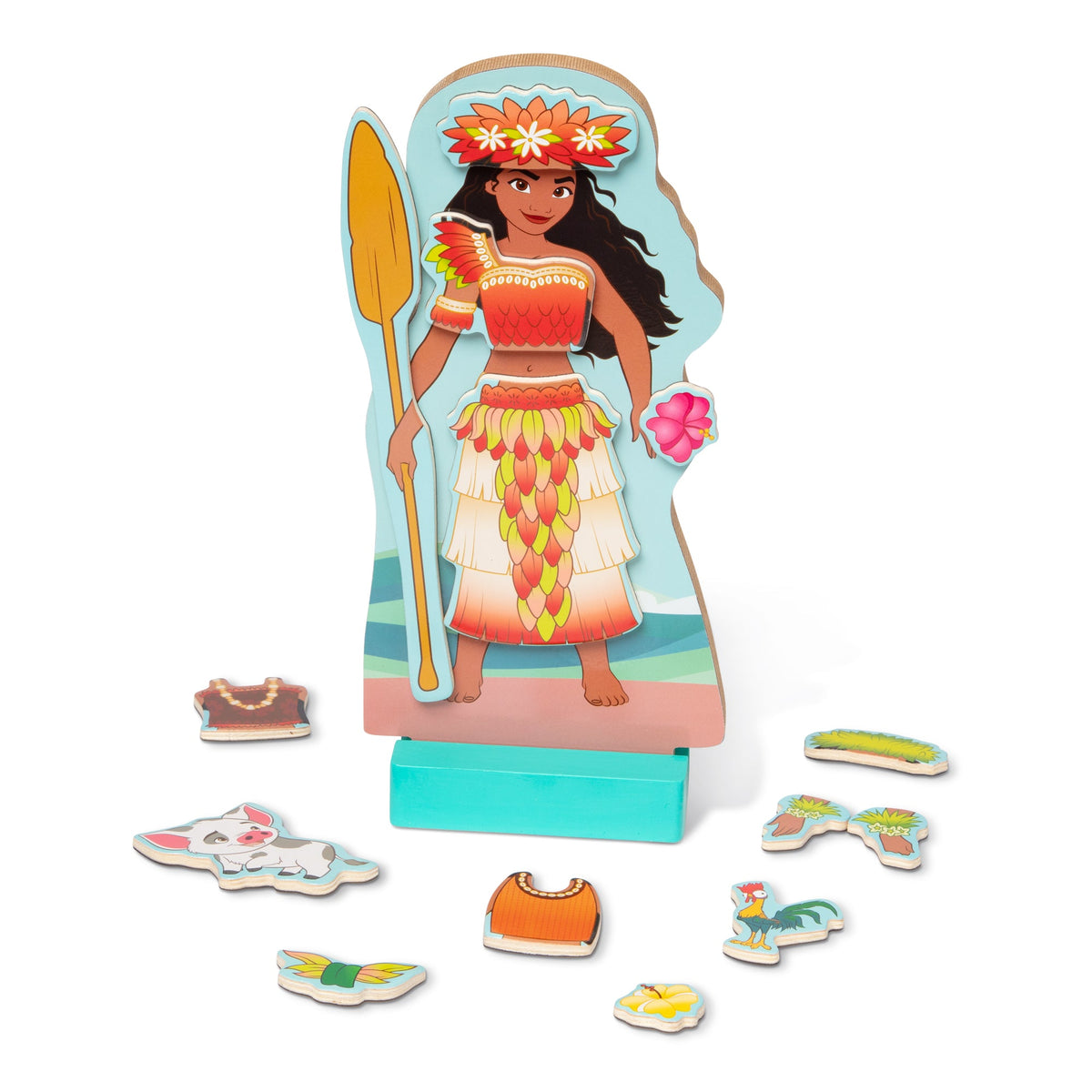 Disney Moana Wooden Magnetic Dress-Up Play Set T8
