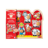 Farm Friends Jumbo Peg Puzzle - 8 Pieces W6