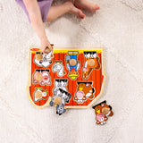 Farm Friends Jumbo Peg Puzzle - 8 Pieces W6