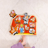 Farm Friends Jumbo Peg Puzzle - 8 Pieces W6